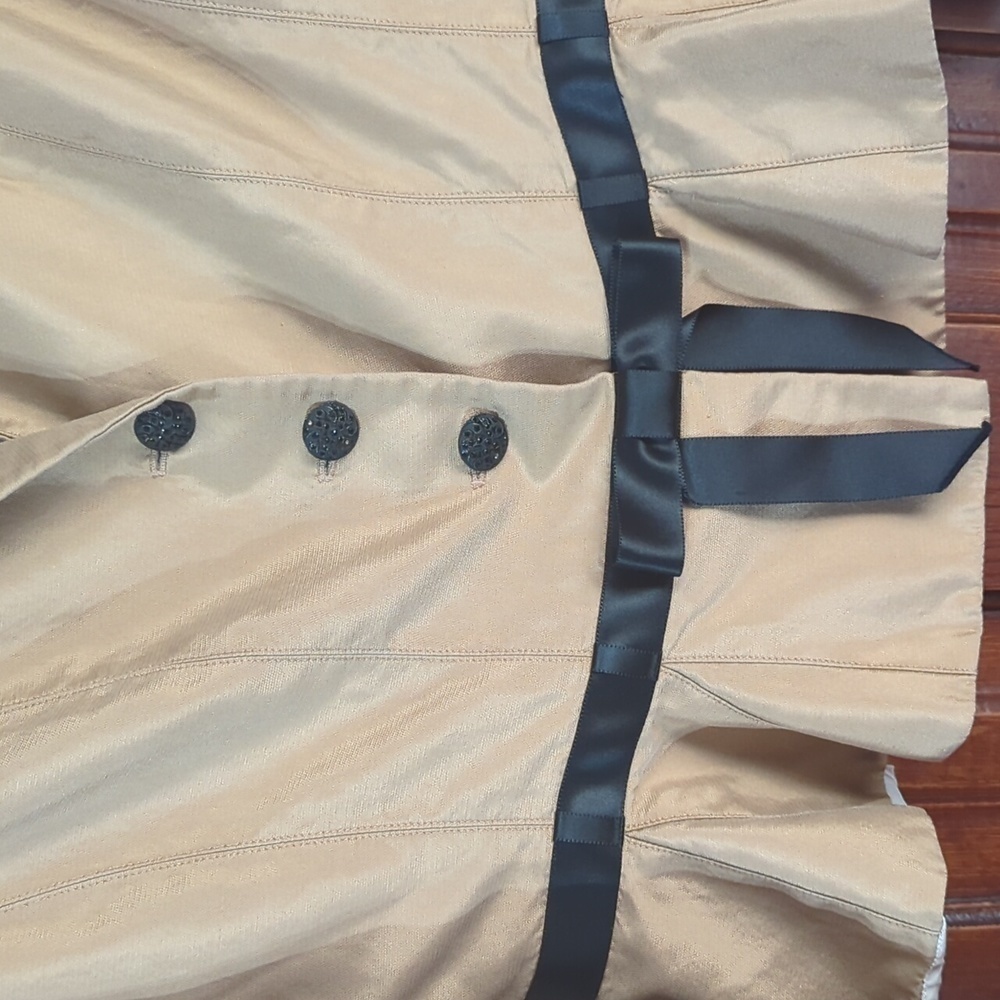 Kay Unger Beige Blazer with Black Trim - Picture 2 of 8
